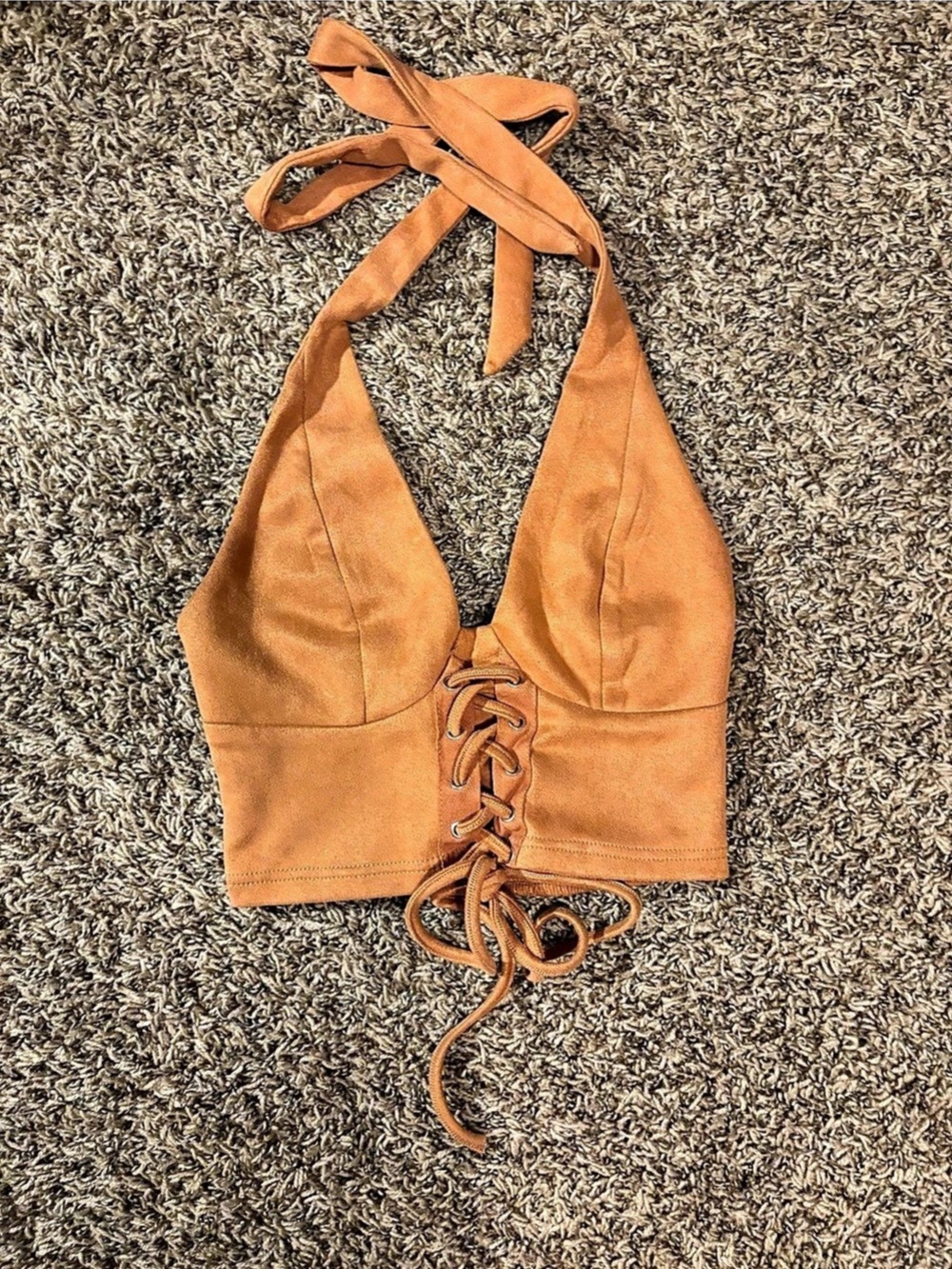 Lace-Up Accessory in Orange Like New